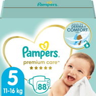 Disposable Nappies PAMPERS Premium Care Junior size 5 (88 pcs) - Jednorázové pleny