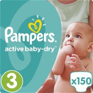 Pampers Active Baby-Dry veľ. 3 Midi Mega box (150 ks) - Detské plienky