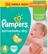 PAMPERS Active Baby-Dry veľ. 4 Maxi (8–14 kg) Mega box 132 ks - Detské plienky