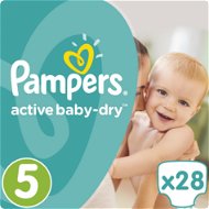 PAMPERS Active Baby-Dry size 5 Junior (28 pcs) - Baby Nappies