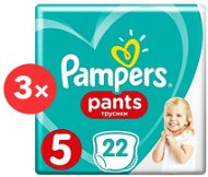 PAMPERS Pants Carry Pack Junior veľ. 5 (3× 22 ks) - Plienkové nohavičky