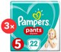 PAMPERS Pants Carry Pack Junior veľ. 5 (3× 22 ks) - Plienkové nohavičky