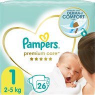 Disposable Nappies PAMPERS Premium Care Newborn size 1 (26 pcs) - Jednorázové pleny