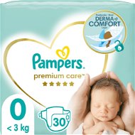 Jednorazové plienky PAMPERS Premium Care Newborn veľkosť 0 (30 ks) - Jednorázové pleny