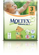 MOLTEX nature no. 1 size 3 Midi 4-9 kg (34 pcs) - Eco-Friendly Nappies