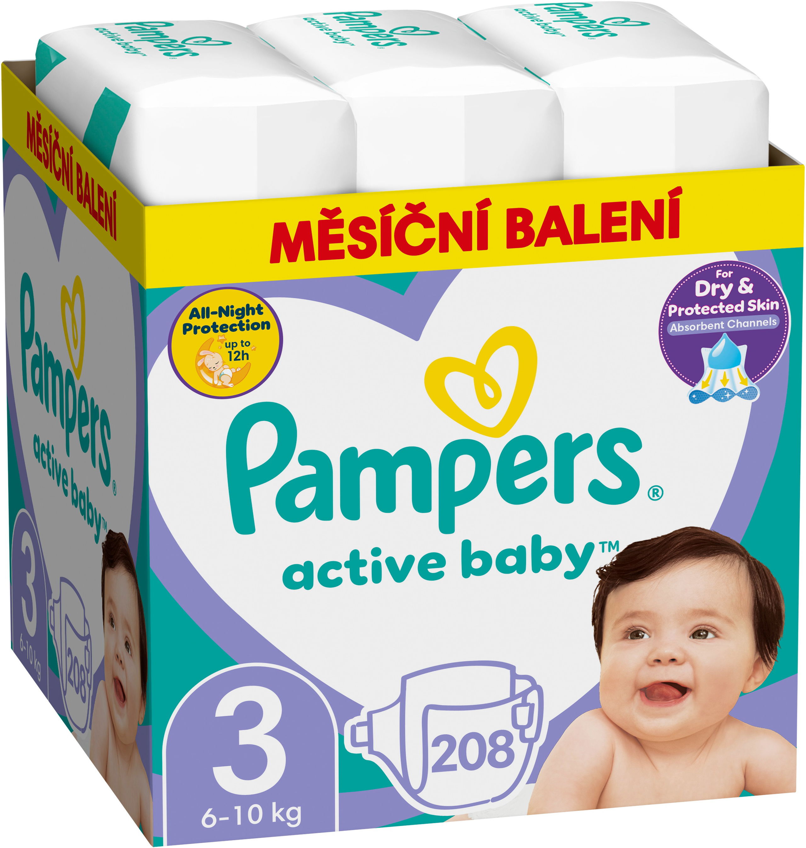 Pampers active baby cheap dry 3 208