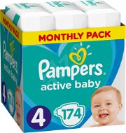 PAMPERS Active Baby-Dry méret 4 Maxi (174 db) - Havi csomagok - Pelenka