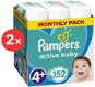 PAMPERS Active Baby Size 4+ Maxi (2 × 152 pcs) - Two-month Package - Baby Nappies