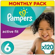 PAMPERS Active Fit vel. 6 (120 ks) - měsíční balení - Detské plienky