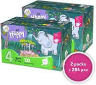 BELLA Baby Happy Maxi Box veľ. 4 (2× 132 ks) - Jednorazové plienky