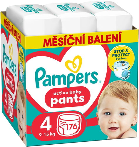 PAMPERS Pants veľ. 4 (176 ks) - mesačná zásoba - Plienkové nohavičky - Hlavný obrázok