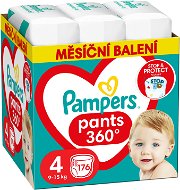 Plenkové kalhotky PAMPERS Pants vel. 4 (176 ks) – měsíční zásoba - Plenkové kalhotky