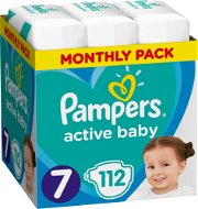 PAMPERS Active Baby veľ. 7 (112 ks) – mesačné balenie - Detské plienky
