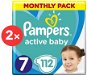 PAMPERS Active Baby 7 méret (2 × 112 db) - két hónapos csomag - Pelenka