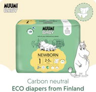 MUUMI BABY Newborn veľkosť 1, mesačné balenie EKO plen (75 ks) - Eko plienky