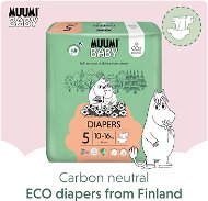 MUUMI BABY Maxi+ size 5 - Monthly Pack EKO Diapers (132 pcs) - Eco-Friendly Nappies