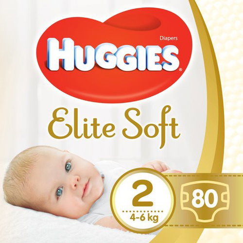 HUGGIES Elite Soft size 2 (80 pcs) - Disposable Nappies - Main image