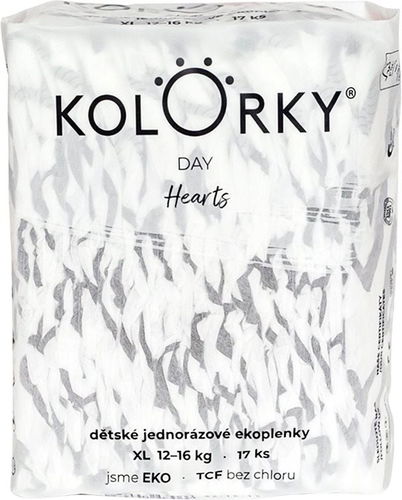 KOLORKY DAY Srdce vel. XL (17 ks) - Jednorázové pleny - Hlavní obrázek
