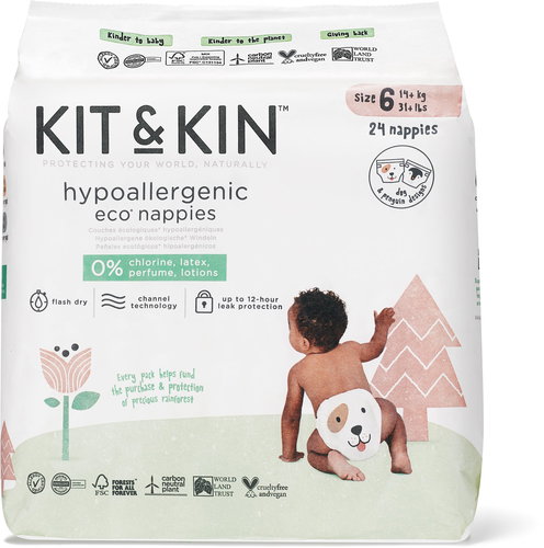 Kit & Kin Eko Naturally Dry Nappies size 6 (24 pcs) - Disposable Nappies - Main image