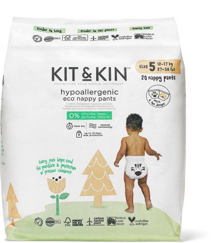 Kit & Kin Eko Nappy Pants Naturally Dry size 5 (20 pcs) - Nappies - Main image