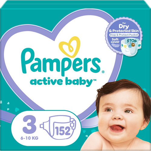 PAMPERS Active Baby 3 (152 db) - Eldobható pelenka - Fő fotó