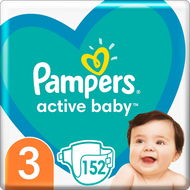 Jednorazové plienky PAMPERS Active Baby veľkosť 3 (152 ks) - Jednorázové pleny