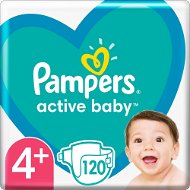 PAMPERS Active Baby 4+ méret (120 db) - egyhavi csomag - Eldobható pelenka