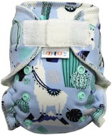 BREBERKY Cloth diaper MINI - Lama in the mountains SZ, mint velor - Nappies