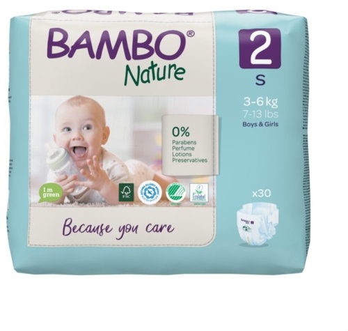 BAMBO NATURE 2 3-6 kg, 30 pcs - Disposable Nappies - Main image
