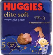 Nappies HUGGIES Elite Soft Pants overnight Pants size 5 (17 pcs) - Plenkové kalhotky