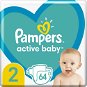 PAMPERS Active Baby size 2, (64 pcs), 4-8 kg - Disposable Nappies
