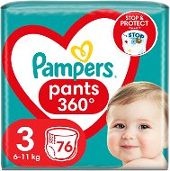 PAMPERS Pants veľ. 3, (76 ks), 6 – 11 kg - Plienkové nohavičky