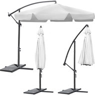 Plonos Folding garden parasol 6 segments grey 350 cm - Sun Umbrella