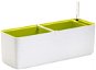Plastia Berberis 60 Self-irrigating Box, White + Green - Flower Box