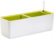 Plastia Berberis 80 Self-irrigating Box, White + Green - Flower Box