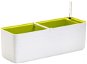 Plastia Berberis 80 Self-irrigating Box, White + Green - Flower Box