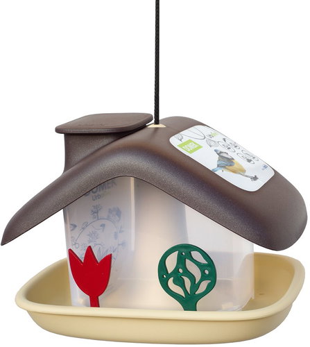 Plastia Feeder House, Brown - Bird Feeder - Main image