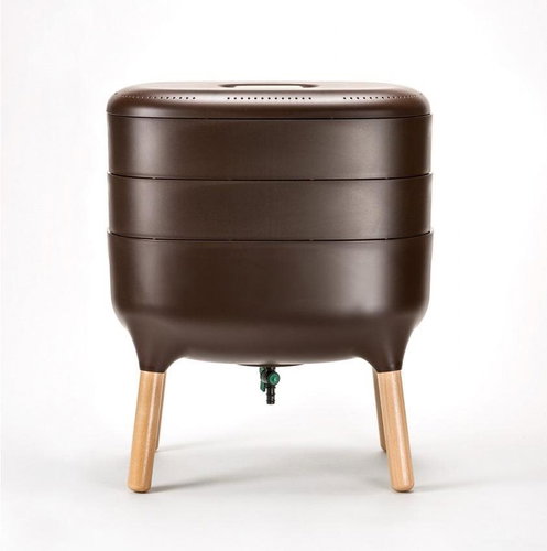 Plastia Vermicomposter, brown - Worm composter - Main image