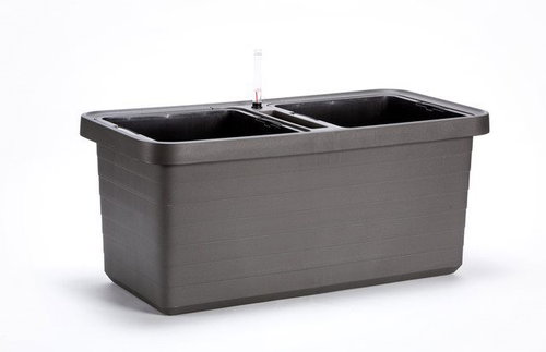 Plastia Self-watering Box Berberis DUO, Anthracite - Flower Box - Main image