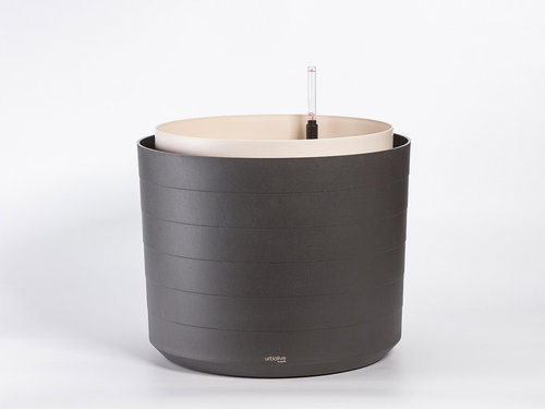 PLASTIA Květináč samozavlažovací Berberis 55, antracit+slonová kost - Flower Pot - Main image