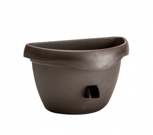 PLASTIA Květináč samozavlažovací SIESTA, průměr 29cm čokoláda - Květináč - Main image