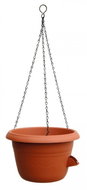 PLASTIA Květináč samozavlažovací - žardina SIESTA, průměr 25cm, s kovovým závěsem, terakota - Květináč