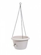 PLASTIA Květináč samozavlažovací - žardina SIESTA, průměr 30cm, s kovovým závěsem, slonová kost - Květináč