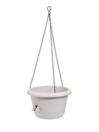 PLASTIA Květináč samozavlažovací - žardina SIESTA, průměr 30cm, s kovovým závěsem, slonová kost - Květináč - Main image