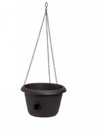 PLASTIA Květináč samozavlažovací - žardina SIESTA, průměr 35cm, s kovovým závěsem, čokoláda - Květináč