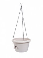 PLASTIA Květináč samozavlažovací - žardina SIESTA, průměr 35cm, s kovovým závěsem, slonová kost - Květináč