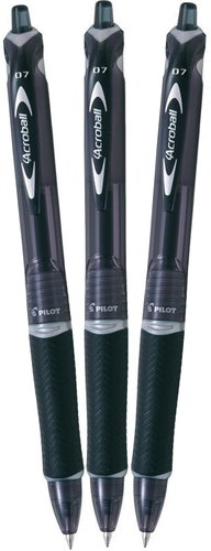 PILOT Acroball 0.25mm Black - Pack of 3 pcs - Ballpoint Pen - Main image