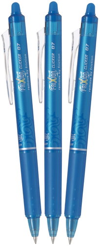 PILOT FriXion Clicker 07 / 0,35 mm - hellblau - 3er-Pack - Radierstift - Hauptbild