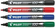 Markers PILOT Permanent Marker 100 1mm Set of 4 Colours - Popisovače