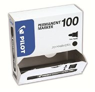 PILOT Permanent Marker 100 1.0 mm, černý - balení 20 ks - Popisovač